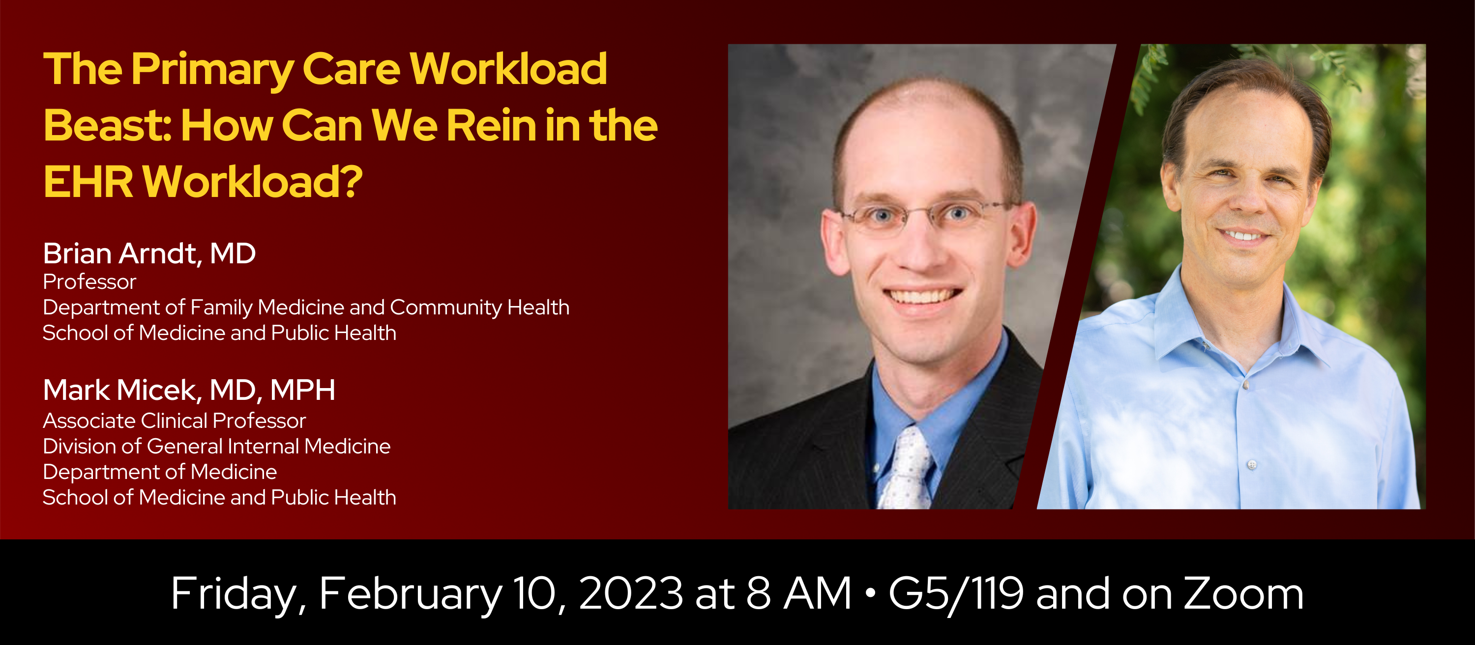 Title: The Primary Care Workload Beast: How Can We Rein in the EHR Workload