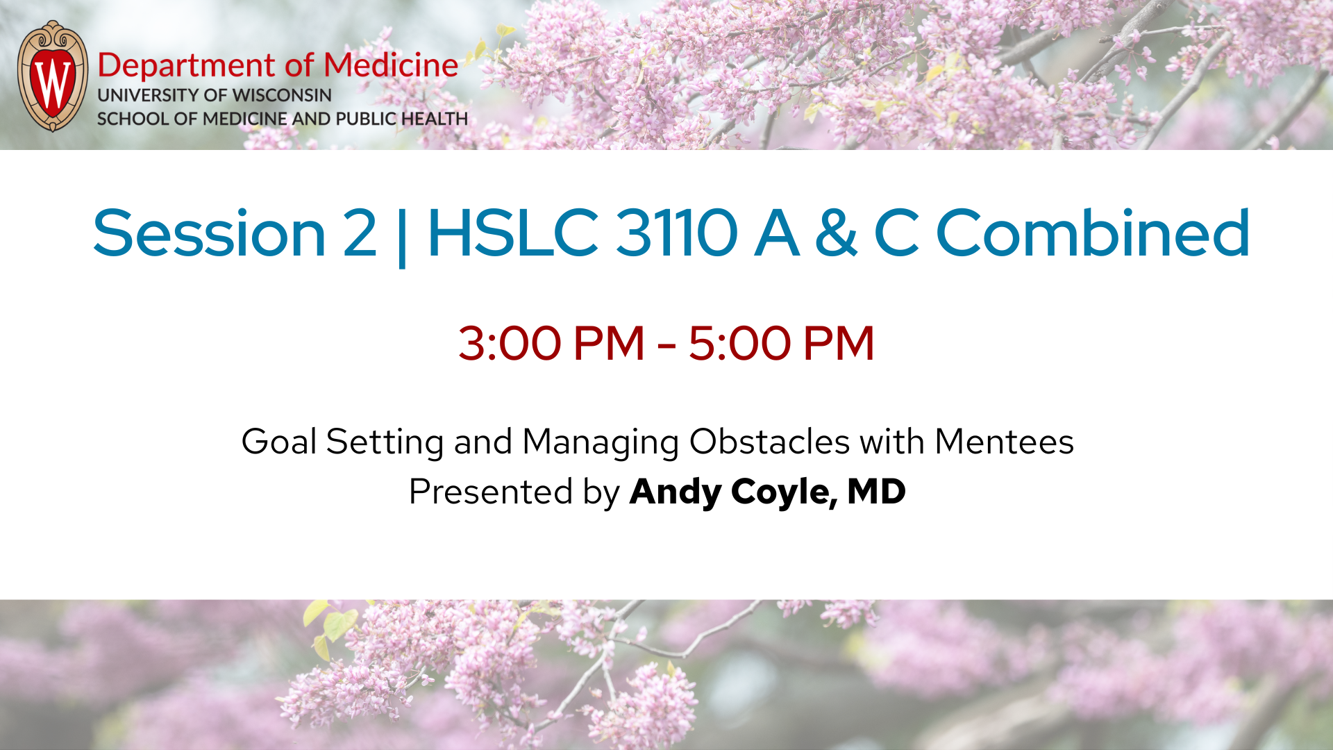 DOM Clinical Faculty Mentor Training Series Session 1 | Goal Setting and Managing Obstacles with Mentees DOM Clinical Faculty Mentor Training Series Session 1 | Goal Setting and Managing Obstacles with Mentees
